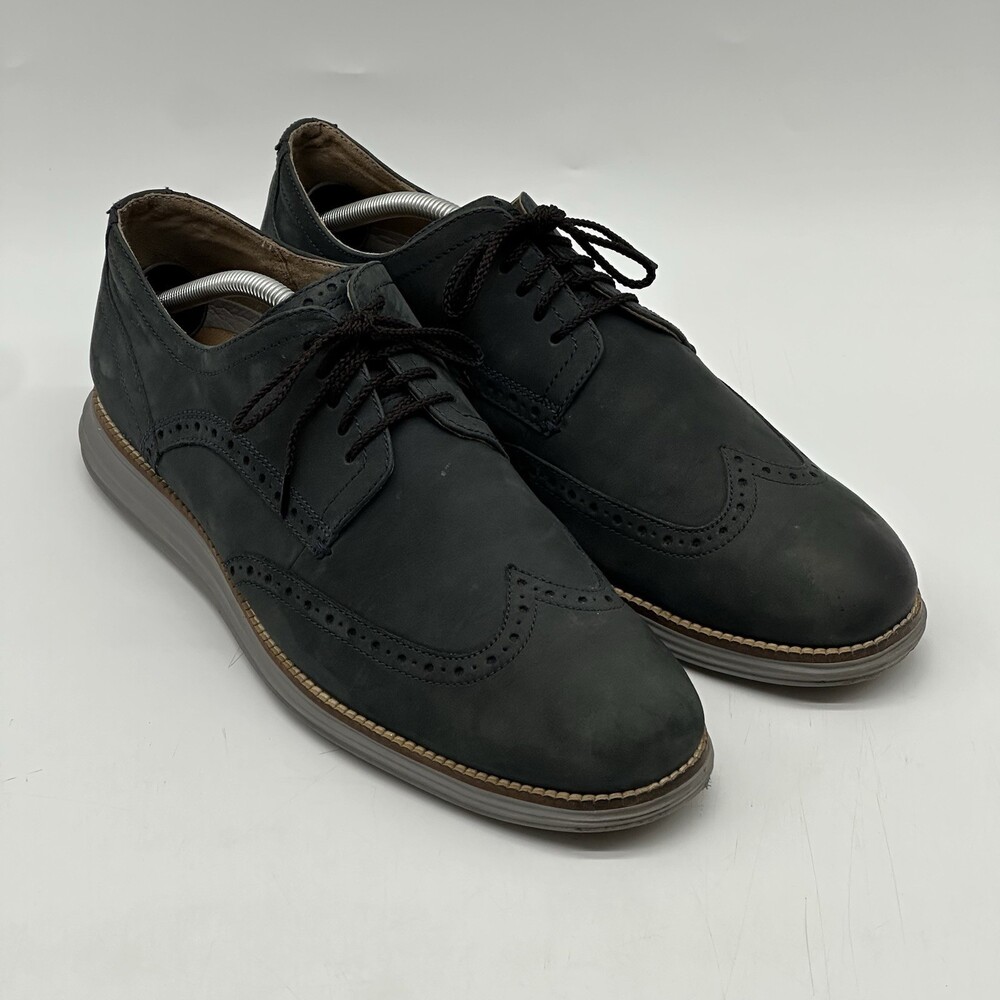 Cole Haan Original Grand Wing Blue Suede Oxford Shoes - Men's Size 11M #C26473